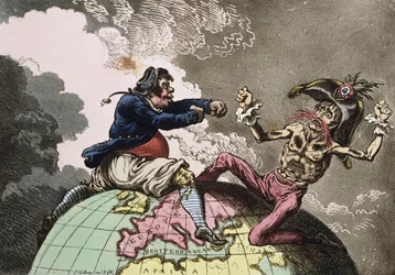 Fighting for the Dunghill, or Jack Tar Settling Buonaparte